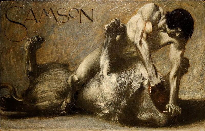 Samson. Le Combat avec le Lion - Franz Von Stuck