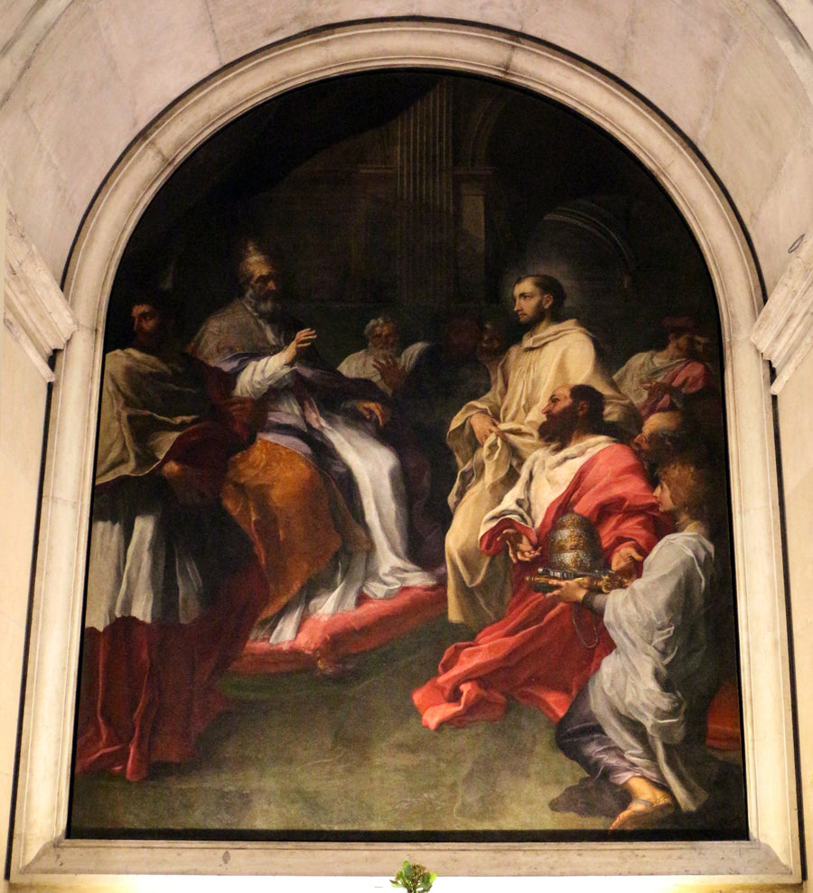 San Bernardo induce l’antipapa Vittore IV ad umiliarsi - Carlo Maratta