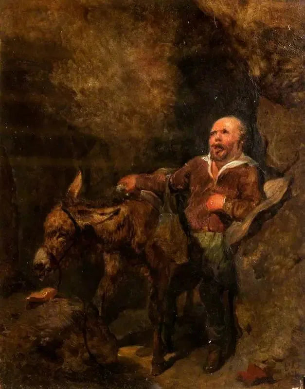 Sancho Panza et le Grisonnant (extrait de « Don Quichotte » de Cervantès) - Edwin Henry Landseer