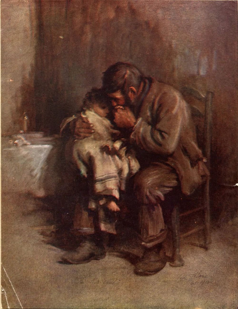 Sans mère - Luke Fildes image 1 copie de tableau peinte à la main