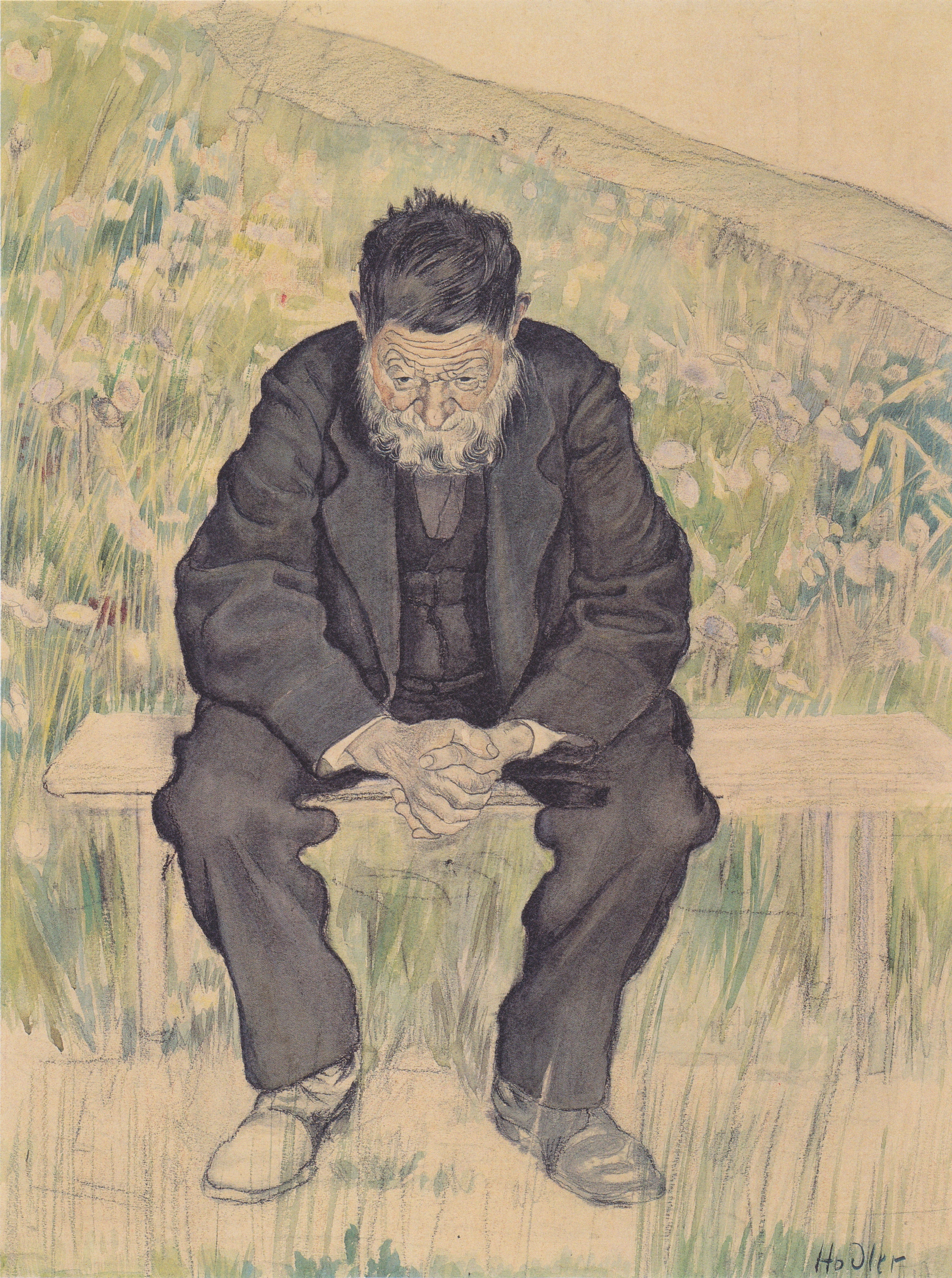 Sans travail - Ferdinand Hodler image 1 reproduction d’œuvre d’art à l’huile