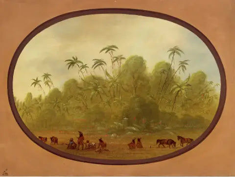 S’arrêter pour faire un croquis - George Catlin - Alpha Reproduction