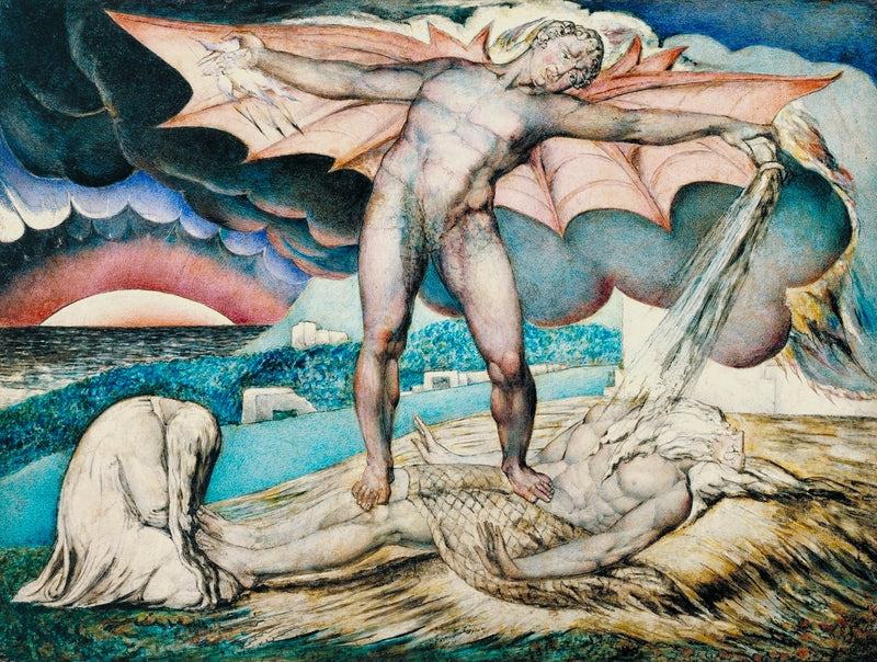 Satan châtie Job avec des furoncles douloureux - William Blake