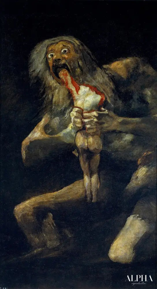 Saturne dévorant un de ses fils - Francisco de Goya - Reproductions de tableaux et peintures haut de gamme