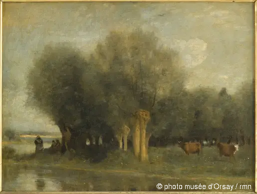 Saules au bord de l'eau - Jean-Baptiste Camille Corot