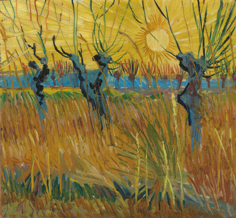 Saules têtards au soleil couchant, F572 – Van Gogh