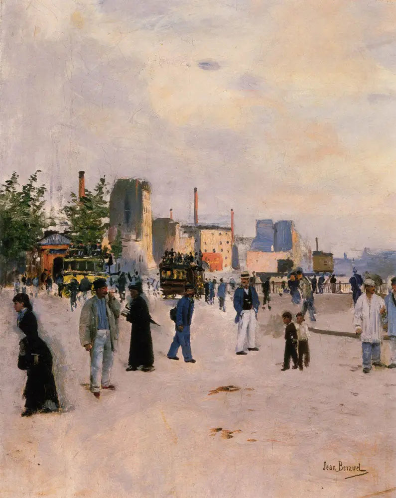 Scène avec cheminées d'usines - Jean Béraud