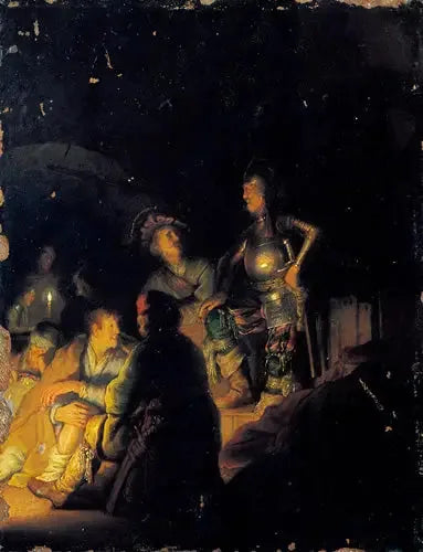 Scène biblique nocturne - Rembrandt