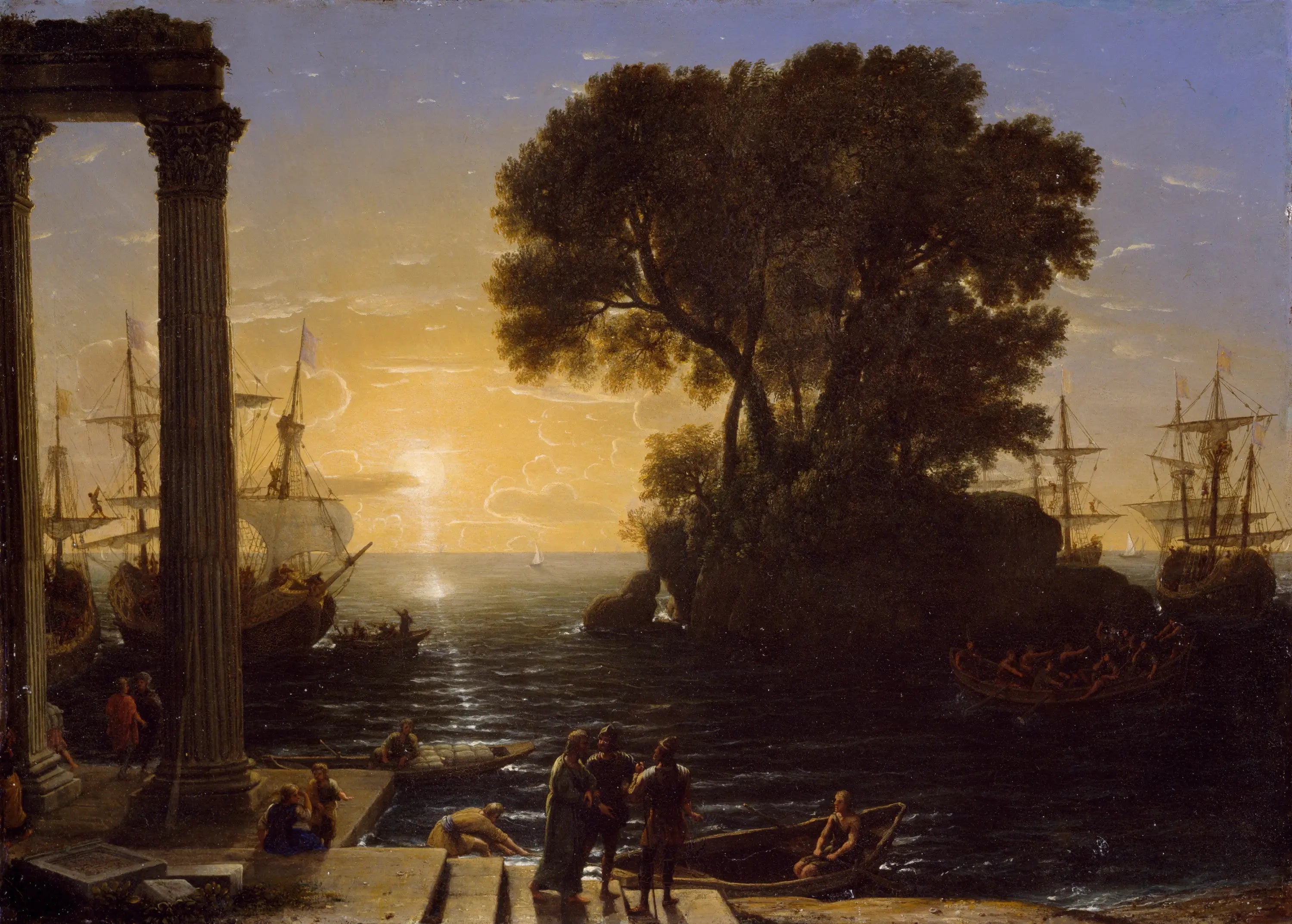 Scène côtière avec l’embarquement de saint Paul - Claude Lorrain - Alpha Reproduction