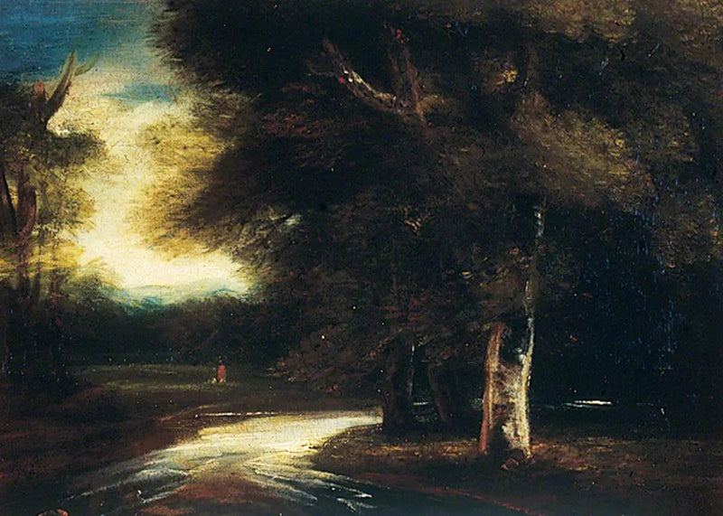 Scène de forêt et de rivière - Joshua Reynolds