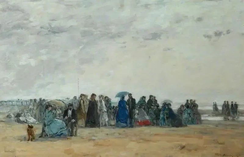 Scène de plage à marée basse - Eugène Boudin