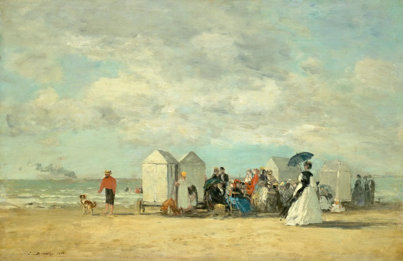 Scène de plage - Eugène Boudin