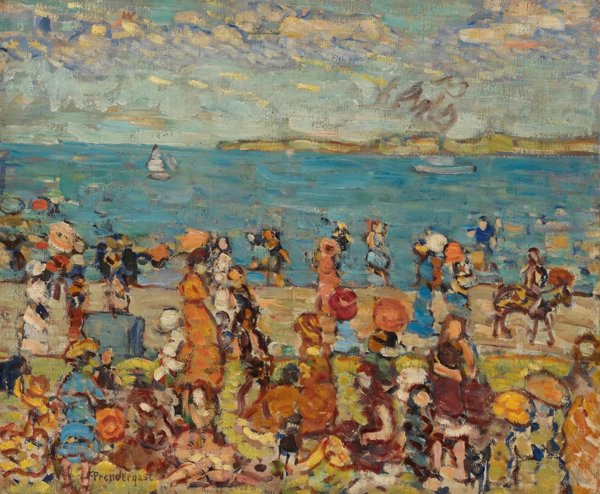 Scène de plage - Maurice Prendergast image 1 reproduction de peinture à l’huile