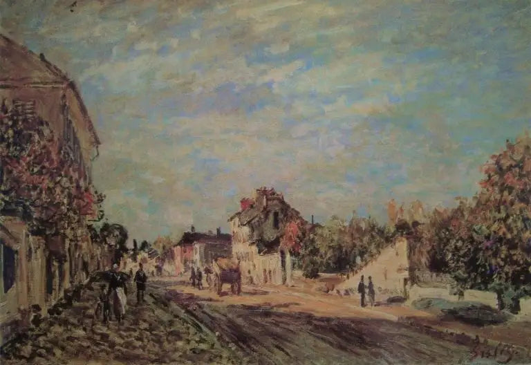 Scène de rue à Marly - Alfred Sisley