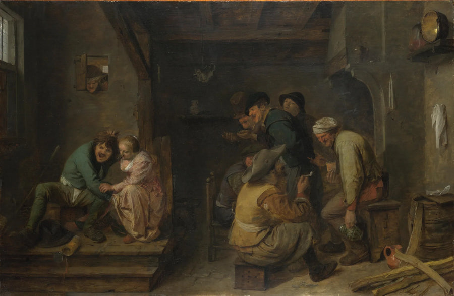 Scène de taverne - Adriaen Brouwer image 1 tableau peint à l’huile sur toile