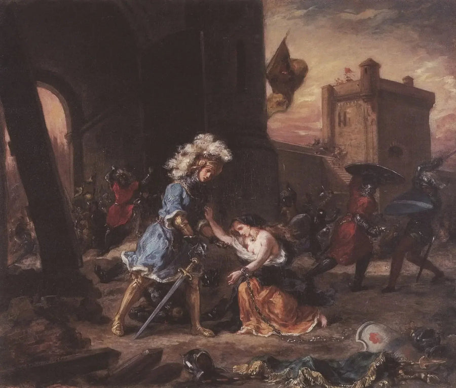 Scène du roman d'Amadis de Gaule - Eugène Delacroix