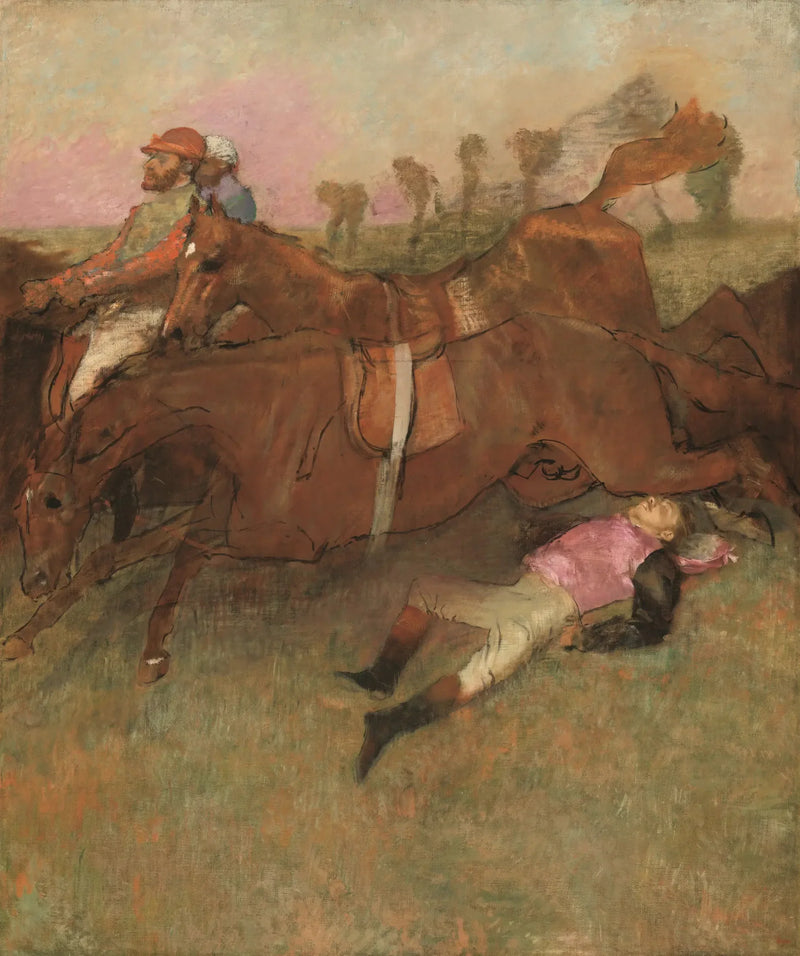 Scène du steeple-chase : Le jockey tombé - Edgar Degas