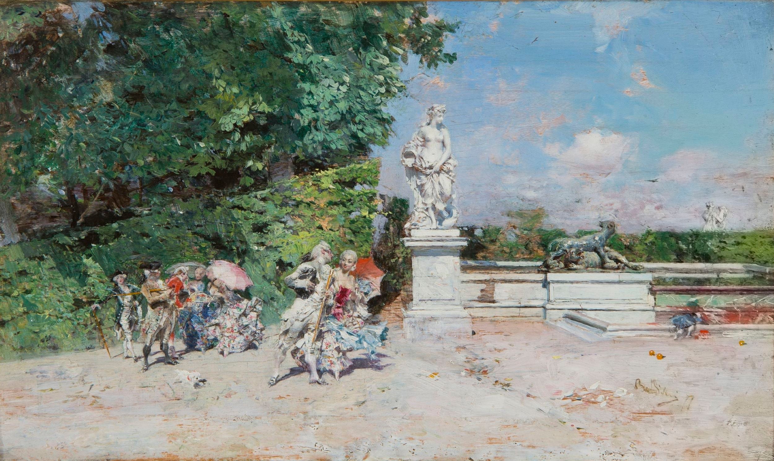 Scène galante dans le parc de Versailles - Giovanni Boldini
