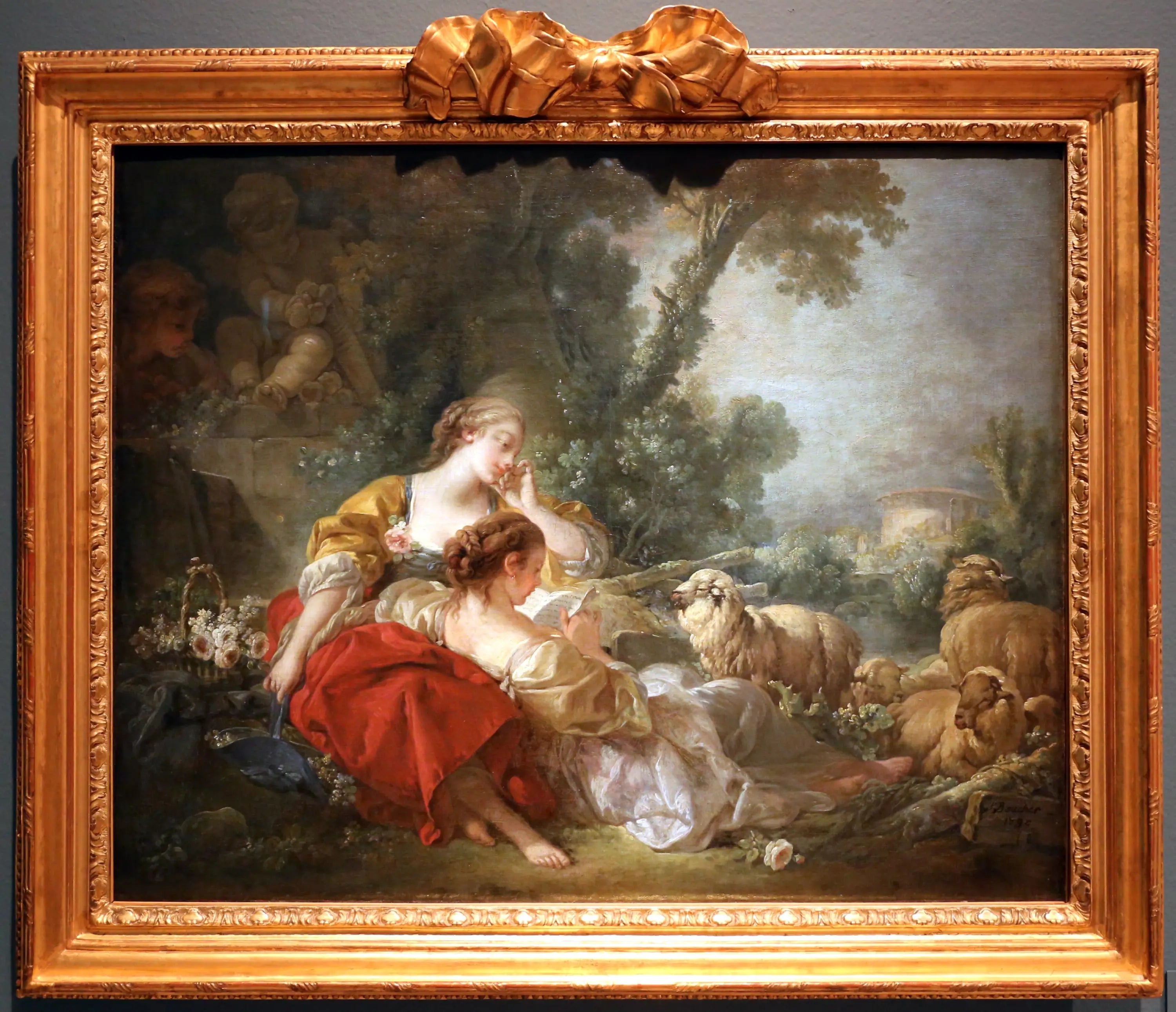 Scène pastorale avec deux bergères - François Boucher - Alpha Reproduction