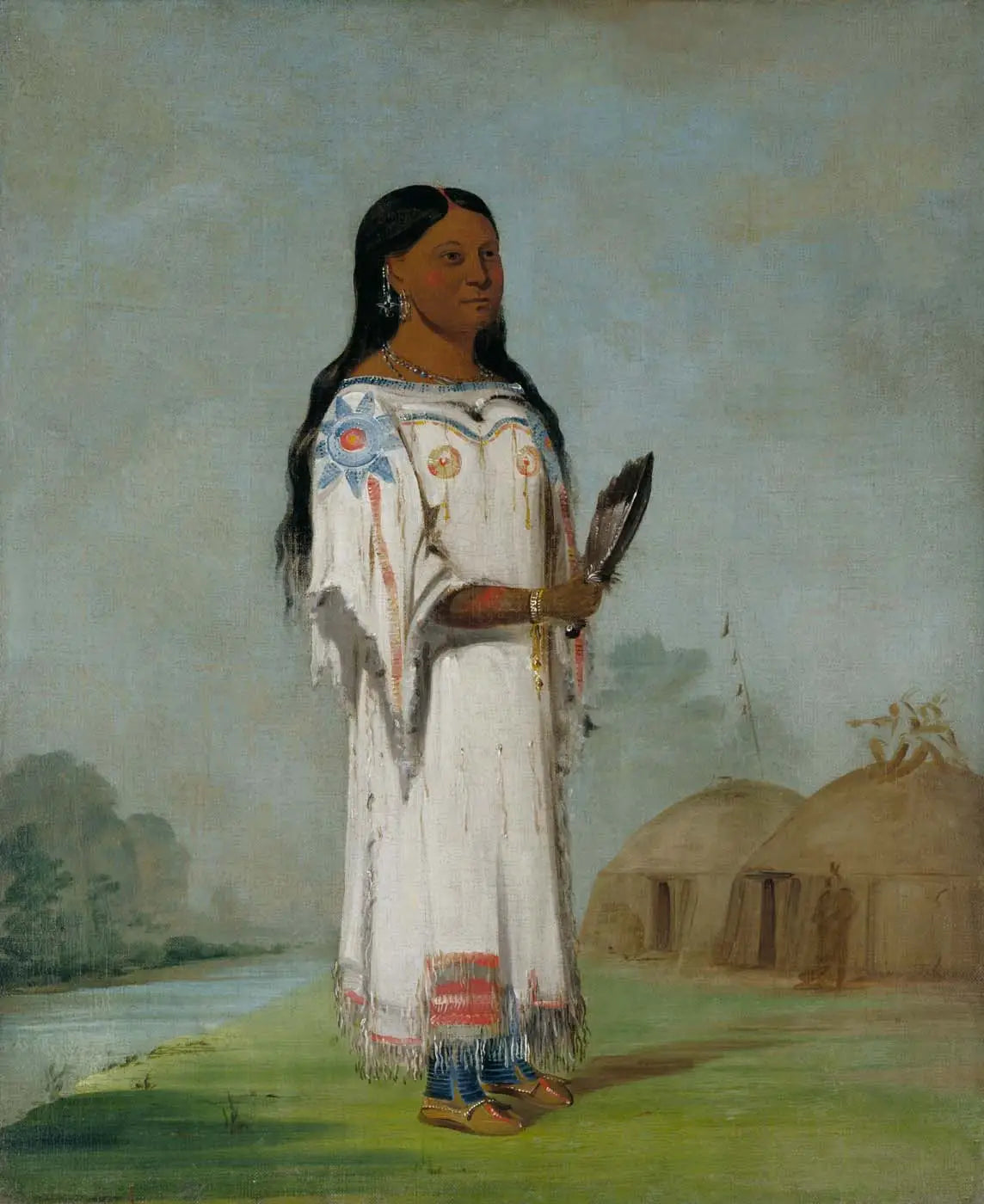 Seet-sé-be-a Soleil de midi une jolie fille - George Catlin - Alpha Reproduction