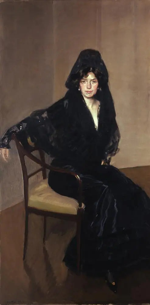 Señora de Sorolla dans une mantille espagnole - Joaquín Sorolla