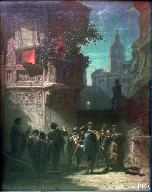 Sérénade espagnole - Carl Spitzweg - Reproductions de tableaux et peintures haut de gamme