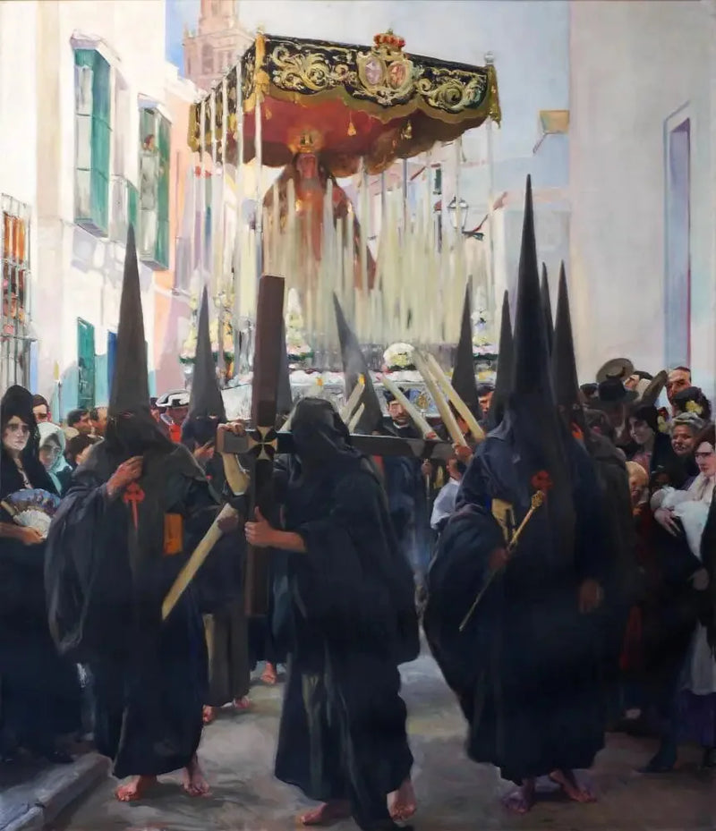 Séville, Semaine Sainte. Pénitents - Joaquín Sorolla