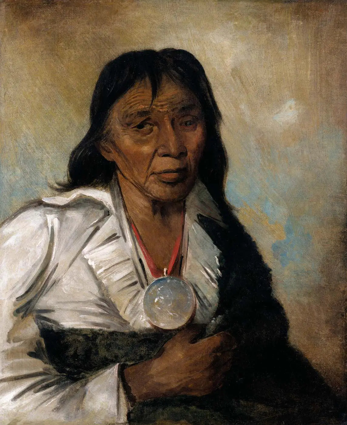 Shin-gós-se-moon Grande Voile un Chef - George Catlin - Alpha Reproduction