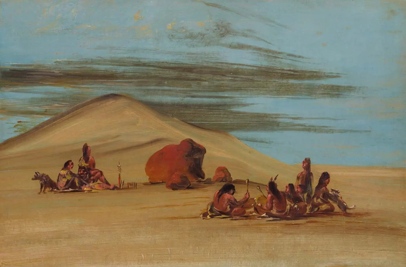 Sioux en adoration aux Red Boulders - George Catlin - Alpha Reproduction