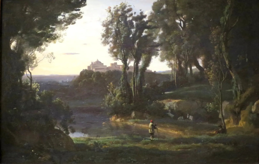 Site d'Italie avec l'église d'Ariccia - Jean-Baptiste Camille Corot