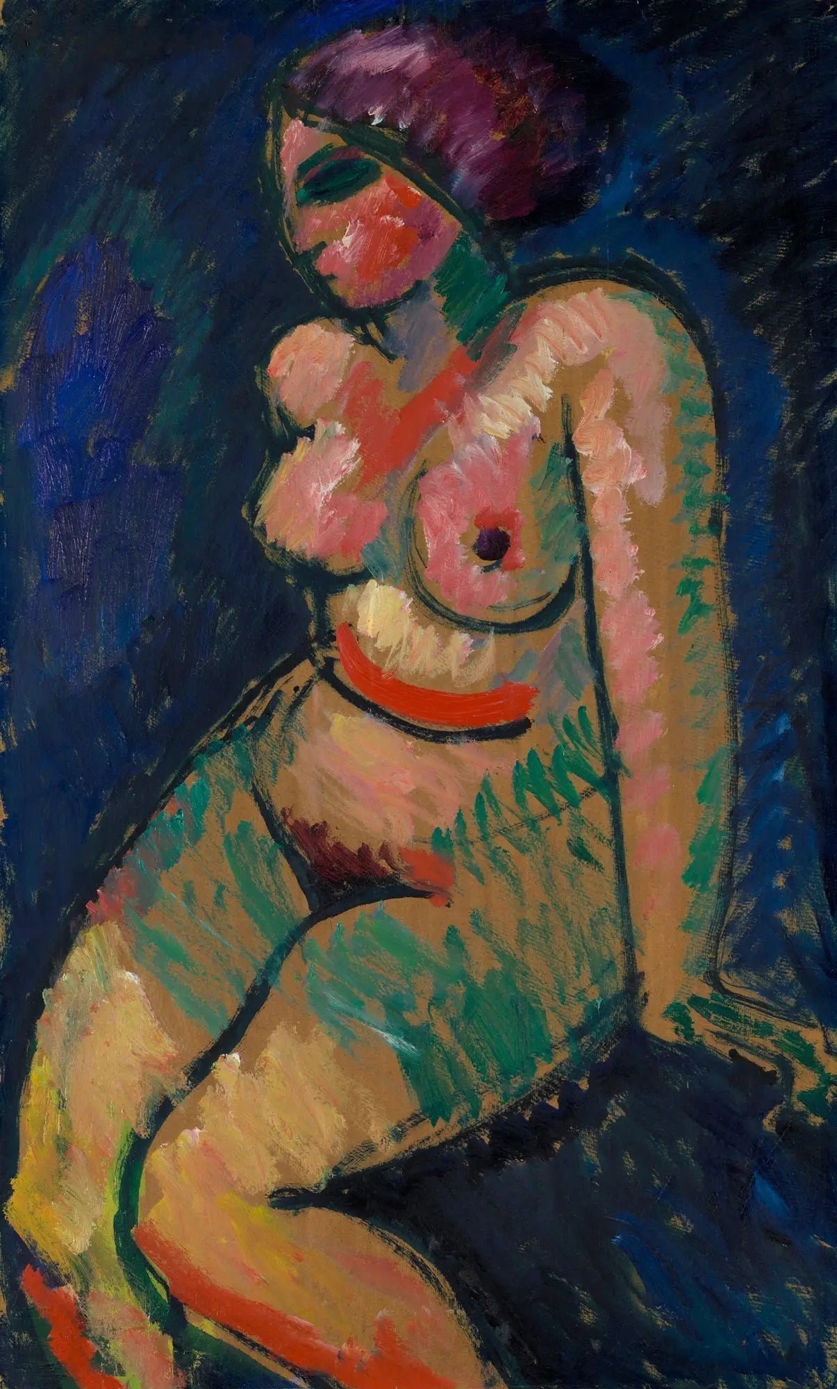 Sitzender weiblicher Akt - Alexej von Jawlensky image 1 copie peinte à la main à l’huile