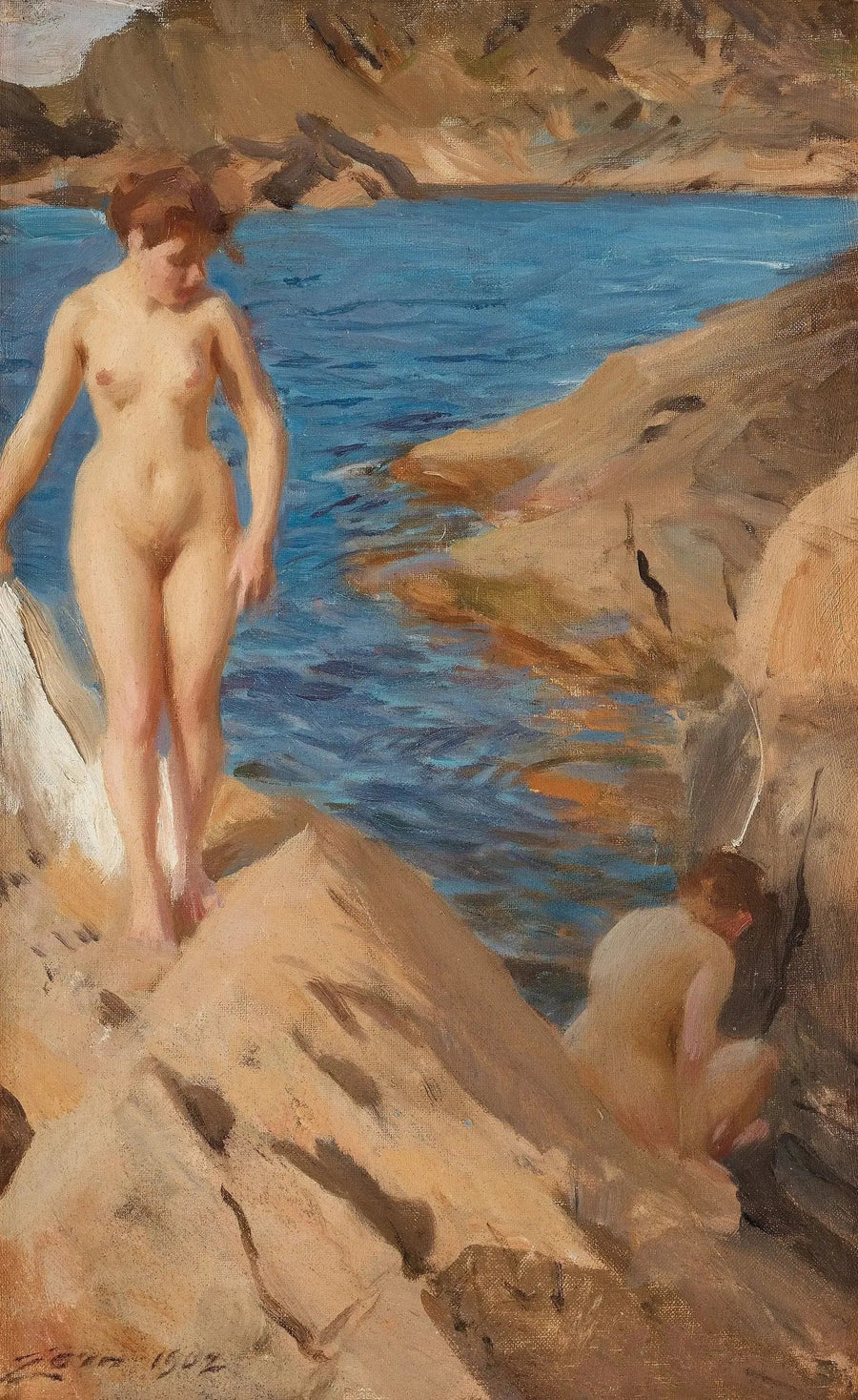 Skärgårdsstudie med två nakna - Anders Zorn