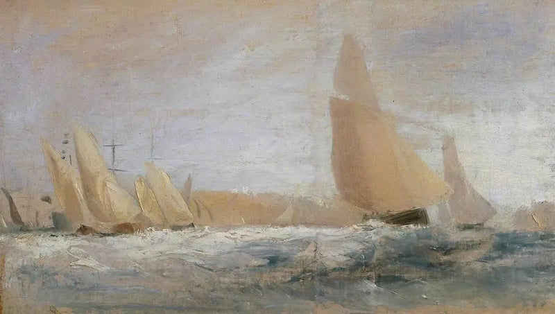 Sketch for ‘East Cowes Castle, the Regatta Beating to Windward’ No. 1 - J. M. W. Turner