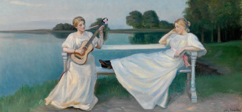 Soirée d'été à Skagen. - Michael Peter Ancher