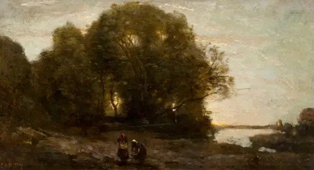 Soirée - Jean-Baptiste Camille Corot image 1 reproduction artisanale de tableau