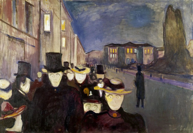 Soirée sur l'avenue Karl Johan - Edvard Munch