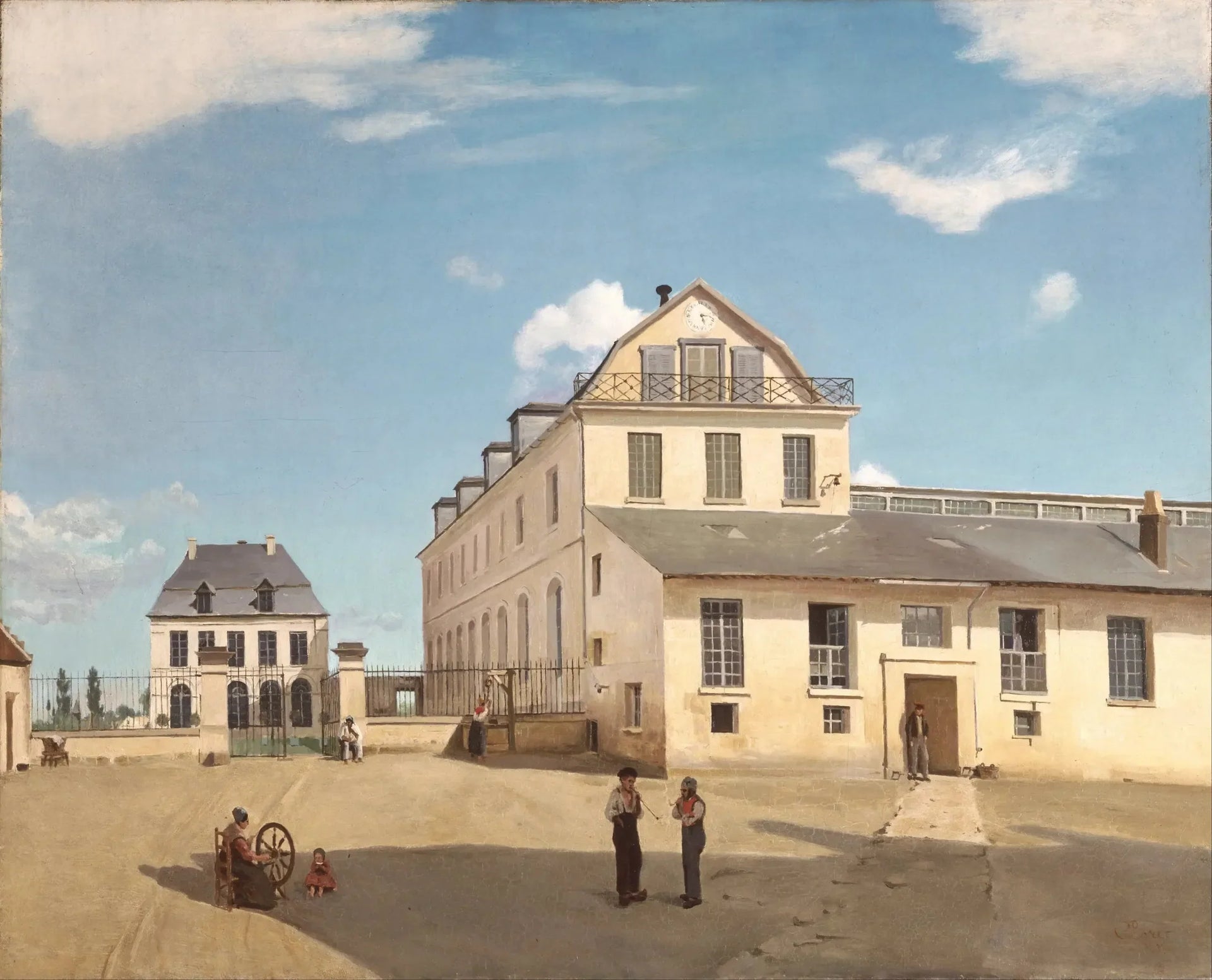Soissons – Maison d'habitation et fabrique de M. Henry - Jean-Baptiste Camille Corot image 1 reproduction artisanale de tableau