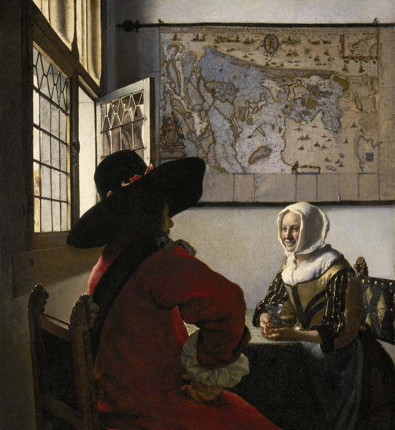 Soldat et jeune fille riante - Johannes Vermeer