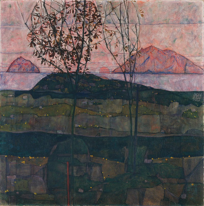 Soleil couchant - Egon Schiele