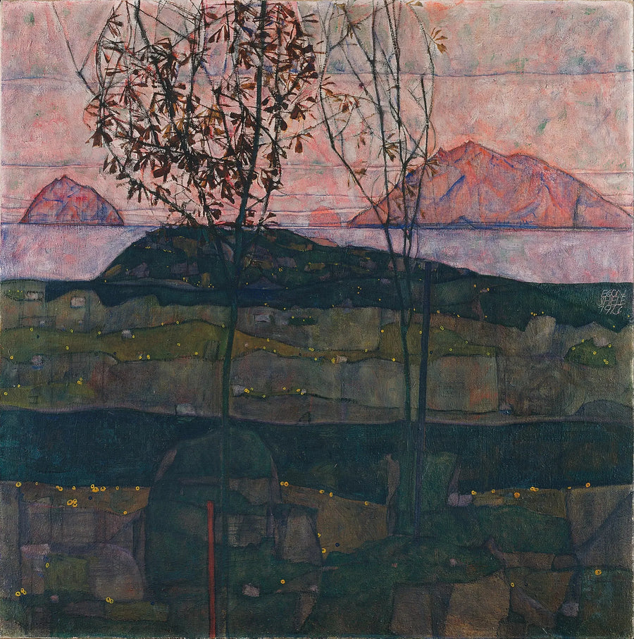 Soleil couchant - Egon Schiele