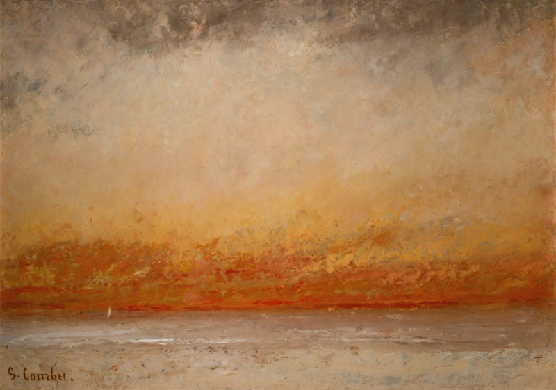 Soleil Couchant, Marine - Gustave Courbet
