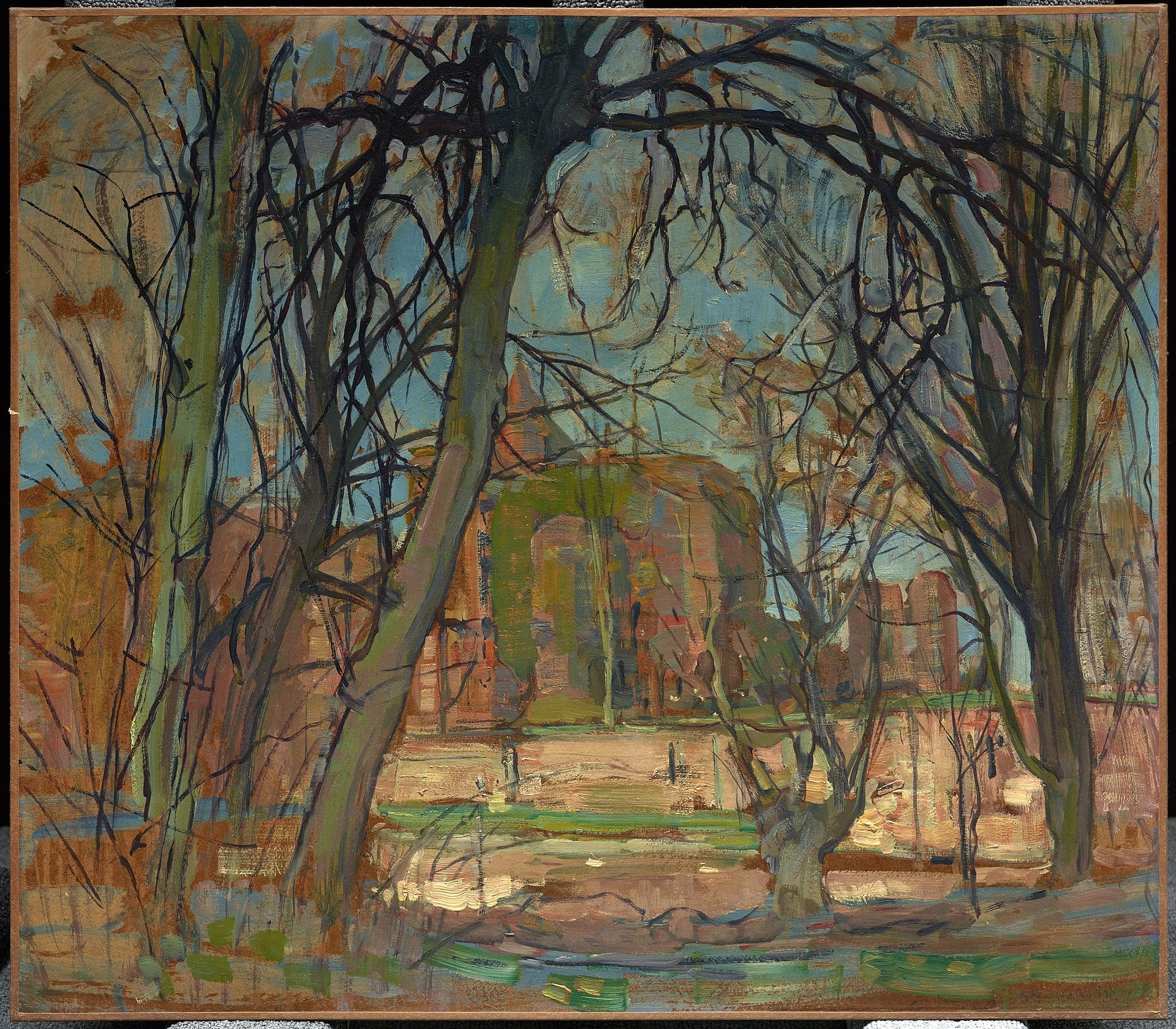 Soleil de printemps (Lentezon) : Ruine du château de Brederode - Piet Mondrian