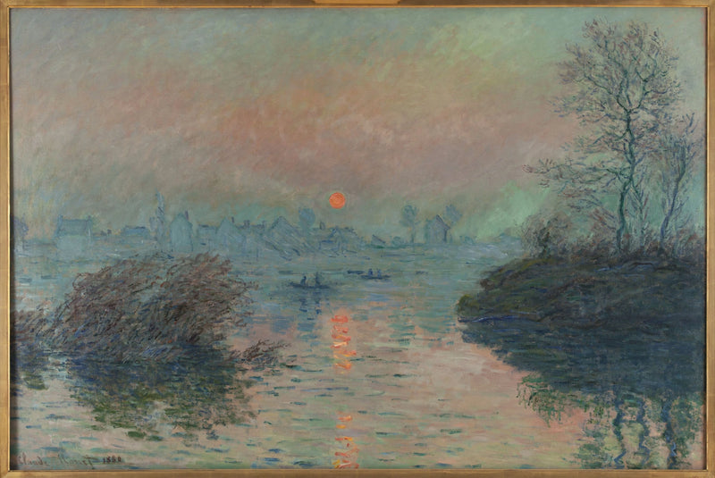 Soleil couchant sur la Seine à Lavacourt W576 – Claude Monet