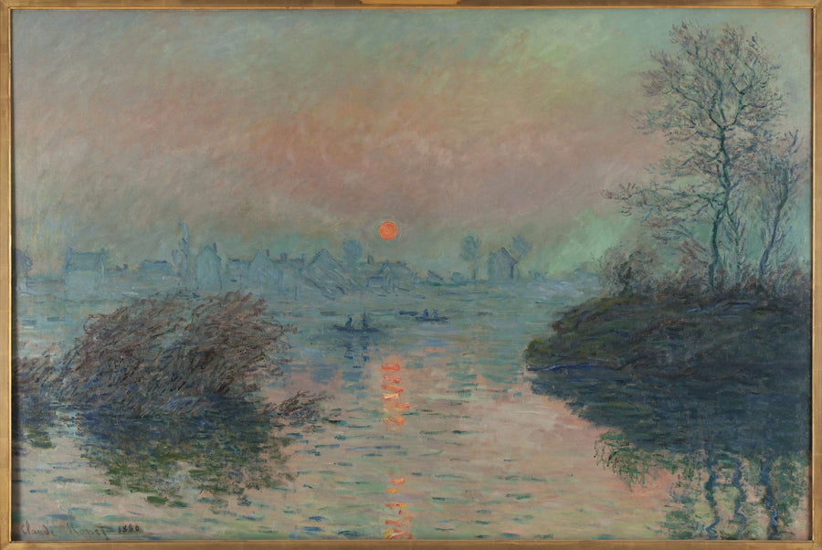 Soleil couchant sur la Seine à Lavacourt W576 – Claude Monet