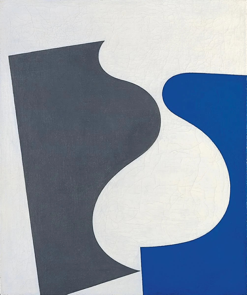 Plans profilés en courbes, peinture de Sophie Taeuber-Arp