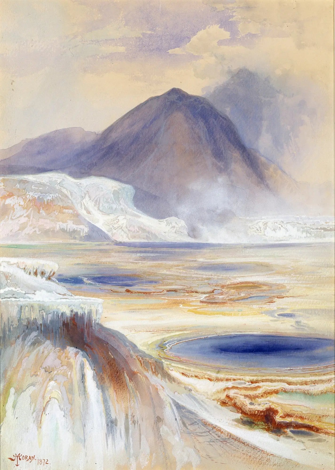 Sources chaudes de Mammoth Yellowstone - Thomas Moran - Alpha Reproduction