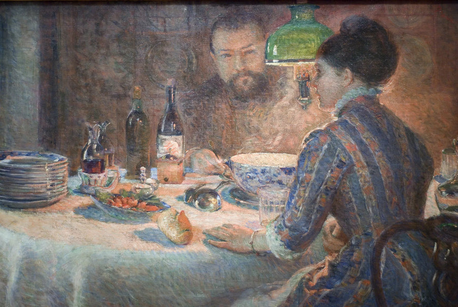 Sous la lampe - Marie Bracquemond