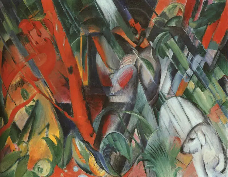 Sous la pluie - Franz Marc