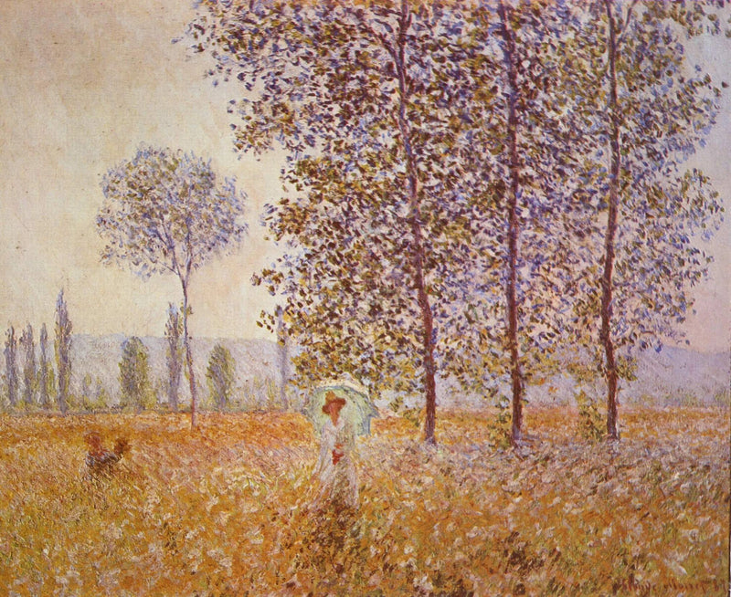Sous les peupliers, effet de soleil W1135 – Claude Monet
