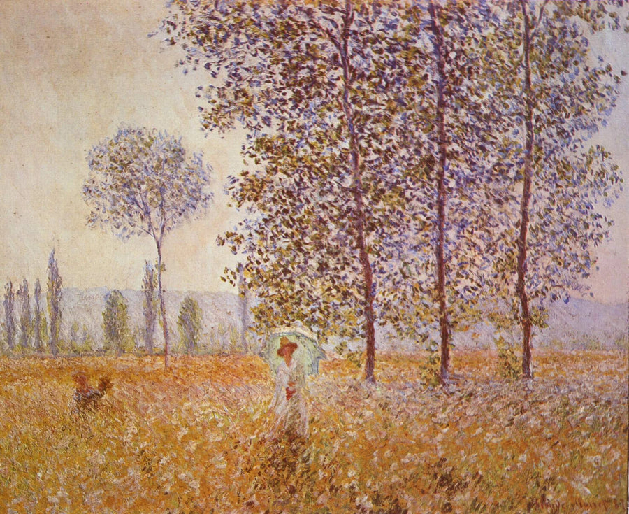 Sous les peupliers, effet de soleil W1135 – Claude Monet